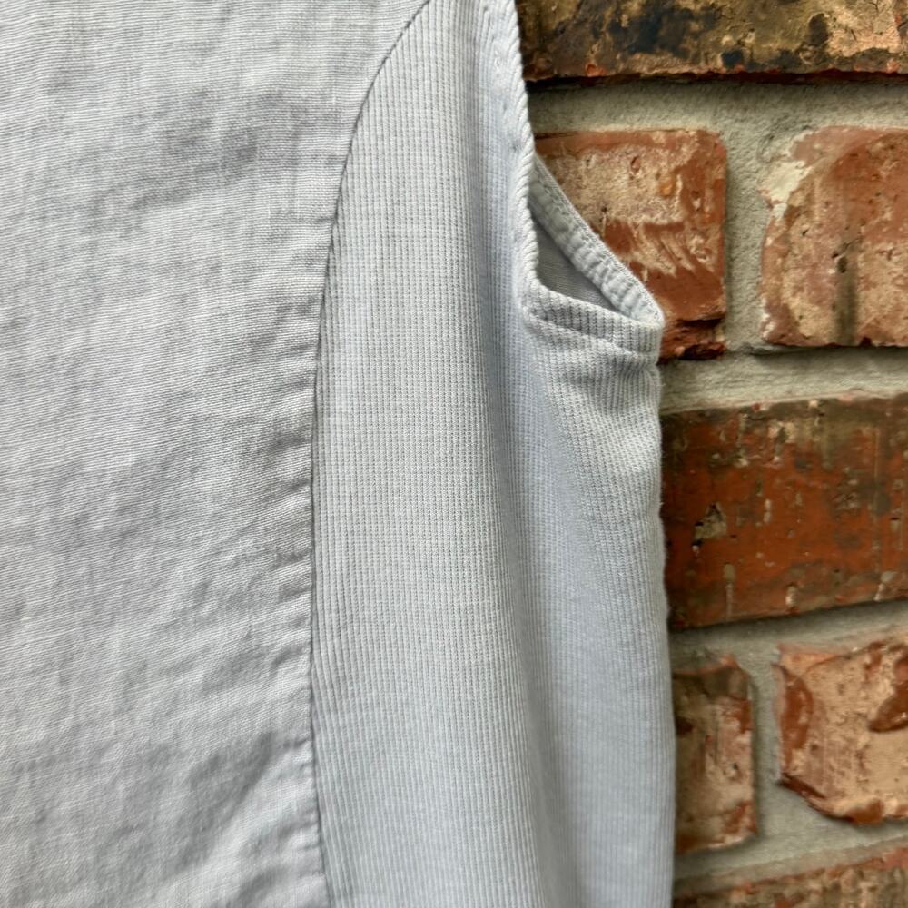 Martina Innocenti Womens Linen Dress 1X Gray Tank Lightweight Stars Lagenlook - Picture 6 of 7